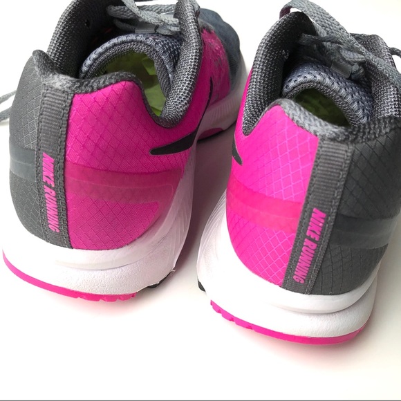 Nike Run Fast Gray Pink Sneakers - Picture 8 of 10